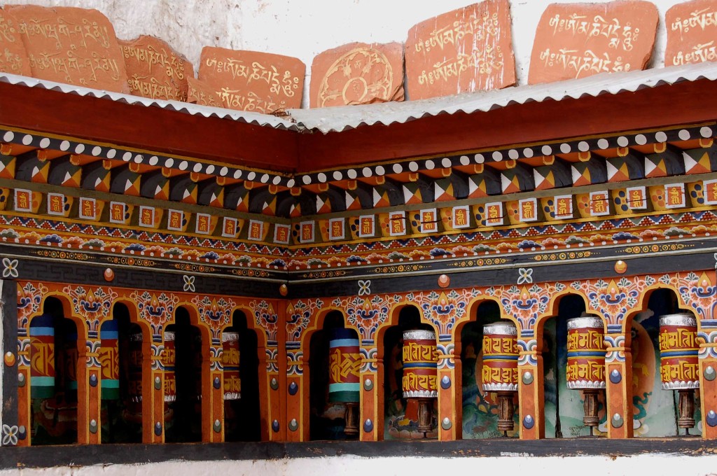 Prayer Wheels, Monastery nr Thimphu Bhutan