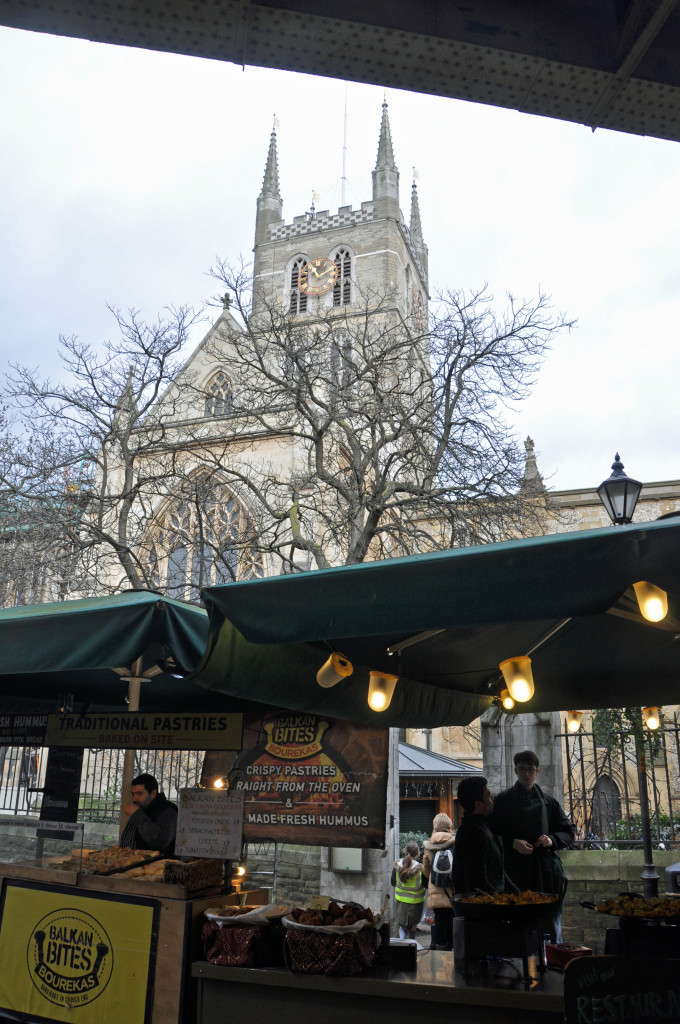 Southwark Cathedral from Borough Market
