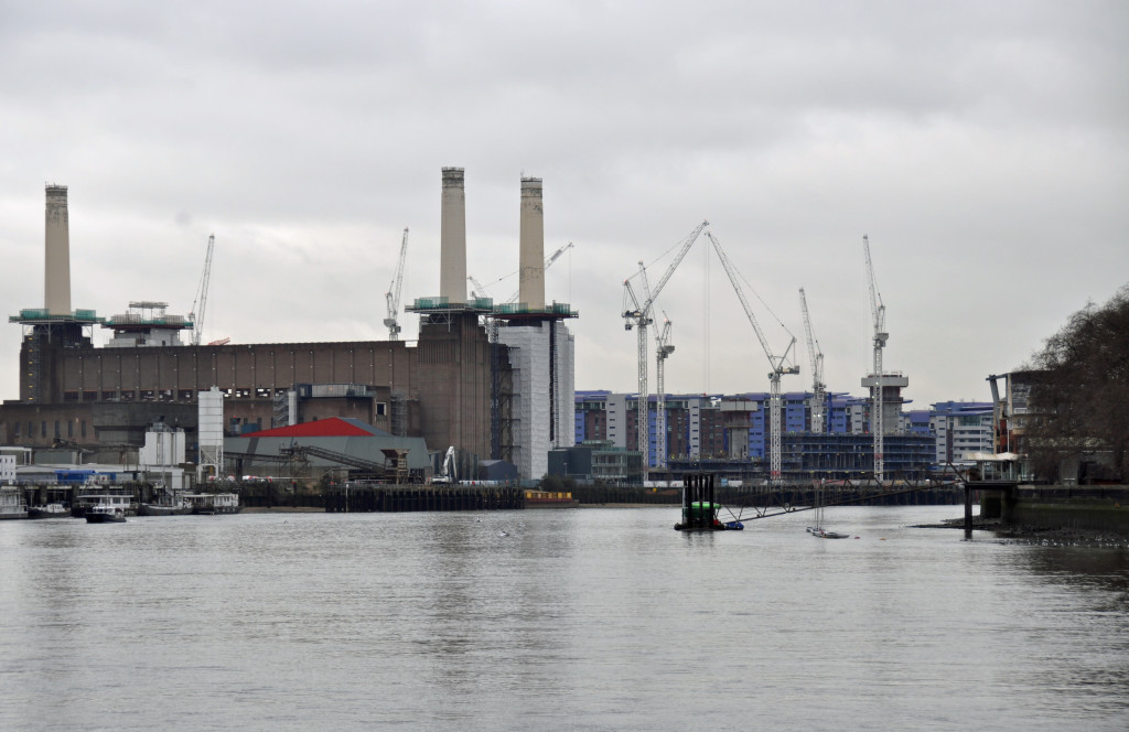 View from Vauxhall west to Battersea