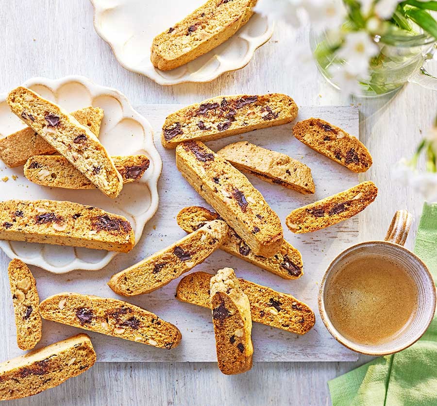 Pieces of almond, orange & ginger Pesach mandelbrot